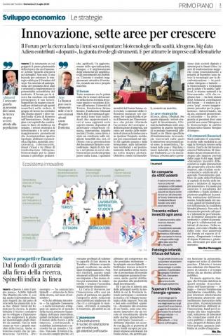 Corriere del Trentino | Innovazione, sette aree per crescere 