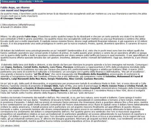 Fabio Arpe, un ritorno con soci importanti