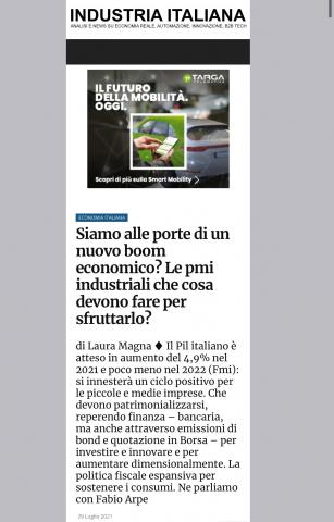 Intervista di Industria Italiana a Fabio Arpe