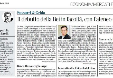 Banco Desio sceglie Arpe
