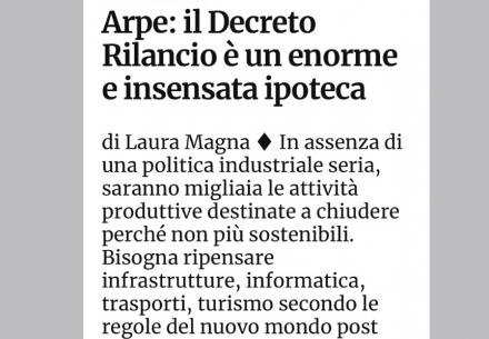 Industria Italiana - Arpe: il Decreto Rilancio è un enorme e insensata ipoteca