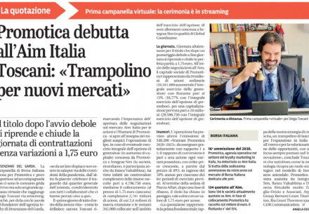 Promotica debutta all'AIM Italia. Toscani: "Trampolino per nuovi mercati"