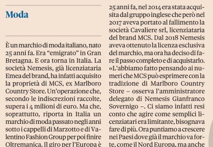 MCS torna in Italia: Nemesis rileva il marchio