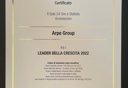 𝗔𝗿𝗽𝗲 𝗚𝗿𝗼𝘂𝗽 𝘀𝗶 𝗿𝗲𝗴𝗶𝘀𝘁𝗿𝗮 𝗻𝗲𝗹𝗹𝗮 𝗰𝗹𝗮𝘀𝘀𝗶𝗳𝗶𝗰𝗮 𝗟𝗲𝗮𝗱𝗲𝗿 𝗱𝗲𝗹𝗹𝗮 𝗰𝗿𝗲𝘀𝗰𝗶𝘁𝗮 𝟮𝟬𝟮𝟮