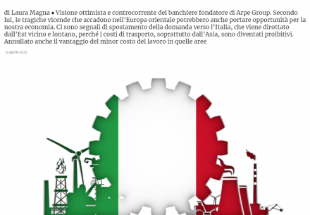 Articolo Industria Italiana 15 04 2022