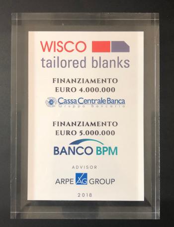 Wisco tailored blanks | 2018 | Finanziamento Euro 4.000.000 