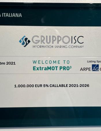 Emissione Minibond da 1.000.000,00 Euro quotato ExtraMot Pro3